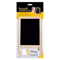Securit SBS-B-MNI lavagna e accessori Nero Melammina, Resina, Legno - Vista aggiuntiva 4