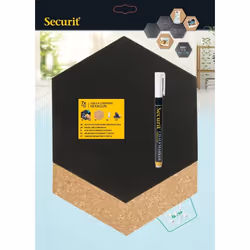 Securit FB-CB-HEX bacheca per annunci Bacheca fissa Nero, Marrone Sughero, Metallo - Vista aggiuntiva 8