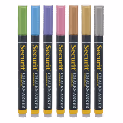 Securit BL-SMA100-V7-MT evidenziatore in gesso Blu, Oro, Verde, Rosa, Viola, Argento 7 pz - Vista aggiuntiva 2