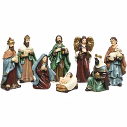 Set di natività in poliresina con di 8 figure H 9 cm Il Set di natività in poliresina con di 8 figure H 9 cm è un'aggiunta pe ...