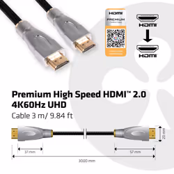 CLUB3D HDMI 2.0 Cable 3Meter UHD 4K/60Hz 18Gbps Certified Premium High Speed - Vista aggiuntiva 5
