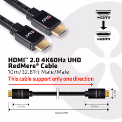 CLUB3D HDMI 2.0 4K60Hz RedMere cable 10m/32.8ft - Vista aggiuntiva 4