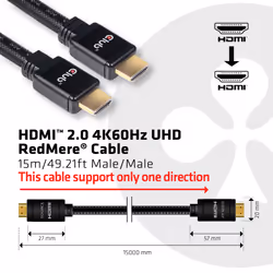 CLUB3D HDMI 2.0 4K60Hz RedMere cable 15m/49.2ft - Vista aggiuntiva 3