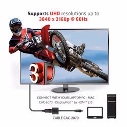 CLUB3D DisplayPort 1.2 a HDMI 2.0 UHD Adaptador Activo - Vista aggiuntiva 4