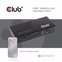 CLUB3D HDMI 2.0 UHD SwitchBox 4 Ports - Vista aggiuntiva 6