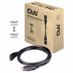CLUB3D HDMI 2.0 4K60Hz UHD 360 Degree Rotary cable 2m/6.74ft - Vista aggiuntiva 4