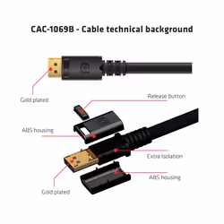 CLUB3D DisplayPort 1.4 HBR3 8K Cable M/M 4m /13.12ft - Vista aggiuntiva 5