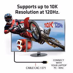 CLUB3D Ultra High Speed HDMI 4K120Hz, 8K60Hz Certified Cable 48Gbps M/M 1 m/3.28 ft - Vista aggiuntiva 5