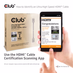 CLUB3D Ultra High Speed HDMI 4K120Hz, 8K60Hz Certified Cable 48Gbps M/M 1 m/3.28 ft - Vista aggiuntiva 7