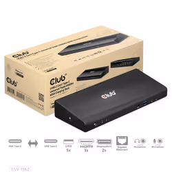 CLUB3D CSV-1562 replicatore di porte e docking station per laptop USB 3.2 Gen 1 (3.1 Gen 1) Type-C Nero - Vista aggiuntiva 6