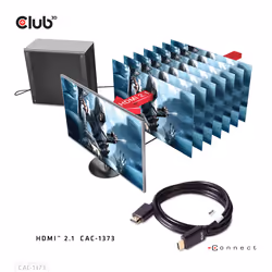 CLUB3D cac-1373 cavo HDMI 3 m Nero - Vista aggiuntiva 5