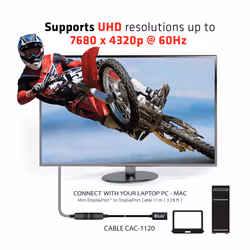 CLUB3D cac-1120 1 m Mini DisplayPort DisplayPort Nero - Vista aggiuntiva 5