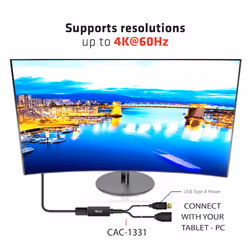 CLUB3D HDMI 2.0 TO DISPLAYPORT 1.2 4K60HZ HDR M/F ACTIVE ADAPTER Nero - Vista aggiuntiva 4