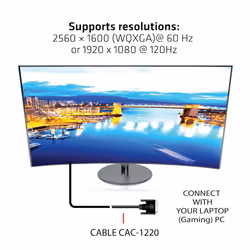 CLUB3D DVI-D DUAL LINK (24+1) CABLE BI DIRECTIONAL M/M 3m 9.8 ft 28AWG Nero - Vista aggiuntiva 5