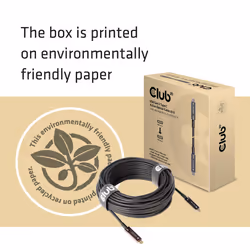 CLUB3D USB3.2 G2 TYPE-C ACT. OPT. A/V M/M 20M cavo USB USB 3.2 Gen 2 (3.1 Gen 2) USB C Nero - Vista aggiuntiva 6