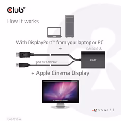 CLUB3D CAC-1010-A cavo e adattatore video 0,6 m DisplayPort DVI-D + USB - Vista aggiuntiva 4