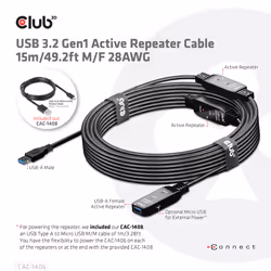 CLUB3D CAC-1406 cavo USB USB 3.2 Gen 1 (3.1 Gen 1) 15 m USB A Nero - Vista aggiuntiva 7