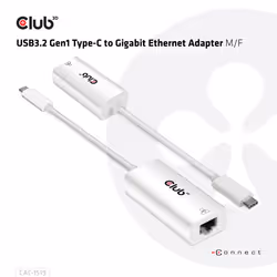 CLUB3D CAC-1519 adattatore per inversione del genere dei cavi USB-C RJ-45 Bianco - Vista aggiuntiva 7