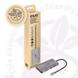 CLUB3D CSV-1593 hub di interfaccia USB 3.2 Gen 1 (3.1 Gen 1) Type-C 16200 Mbit/s Metallico - Vista aggiuntiva 4