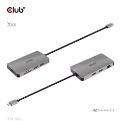 CLUB3D CSV-1593 hub di interfaccia USB 3.2 Gen 1 (3.1 Gen 1) Type-C 16200 Mbit/s Metallico - Vista aggiuntiva 5