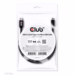 CLUB3D CAC-1526 cavo USB USB 3.2 Gen 1 (3.1 Gen 1) 1 m USB C Micro-USB B Nero - Vista aggiuntiva 6