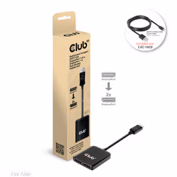CLUB3D Multi Stream Transport (MST) Hub DisplayPort 2x DisplayPort