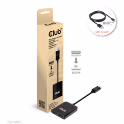 CLUB3D CSV-7200H ripartitore video DisplayPort 2x HDMI