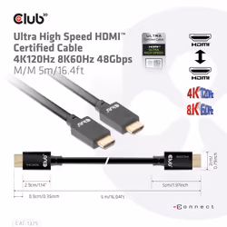 CLUB3D CAC-1375 cavo HDMI 5 m HDMI tipo A (Standard) Nero - Vista aggiuntiva 6