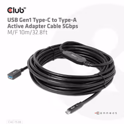 CLUB3D CAC-1538 cavo USB USB 3.2 Gen 1 (3.1 Gen 1) 10 m USB C USB A Nero - Vista aggiuntiva 7