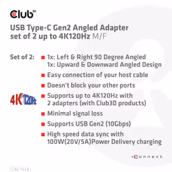 CLUB3D CAC-1528 adattatore per inversione del genere dei cavi USB C - Vista aggiuntiva 6