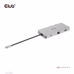 CLUB3D CSV-1594 replicatore di porte e docking station per laptop USB 3.2 Gen 1 (3.1 Gen 1) Type-C Nero, Grigio - Vista aggiuntiva 4