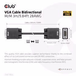 CLUB3D CAC-1703 cavo VGA - Vista aggiuntiva 4