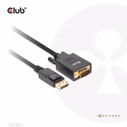 CLUB3D CAC-1012 cavo e adattatore video 2 m DisplayPort VGA (D-Sub) Nero - Vista aggiuntiva 2