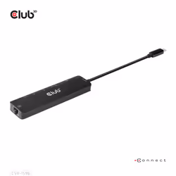 CLUB3D CSV-1596 replicatore di porte e docking station per laptop USB 3.2 Gen 1 (3.1 Gen 1) Type-C Nero - Vista aggiuntiva 4