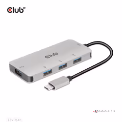 CLUB3D CSV-1547 hub di interfaccia USB 3.2 Gen 2 (3.1 Gen 2) Type-C 10000 Mbit/s Nero, Argento - Vista aggiuntiva 4
