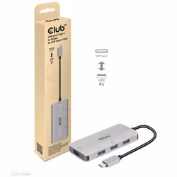 CLUB3D CSV-1547 hub di interfaccia USB 3.2 Gen 2 (3.1 Gen 2) Type-C 10000 Mbit/s Nero, Argento - Vista aggiuntiva 5