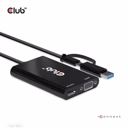 CLUB3D CSV-1611 adattatore grafico USB 3840 x 2160 Pixel Nero - Vista aggiuntiva 5