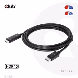 CLUB3D CAC-1087 cavo e adattatore video 3 m DisplayPort HDMI Nero - Vista aggiuntiva 6