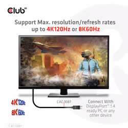 CLUB3D CAC-1087 cavo e adattatore video 3 m DisplayPort HDMI Nero - Vista aggiuntiva 7