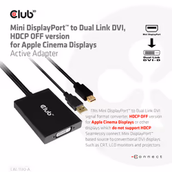 CLUB3D CAC-1130-A cavo e adattatore video 0,6 m DVI-D Mini DisplayPort + USB Type-A Nero - Vista aggiuntiva 2