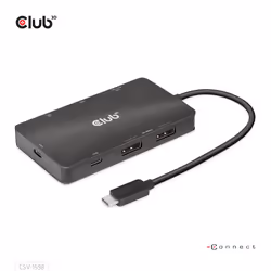 CLUB3D CSV-1598, USB 3.2 Gen 2 (3.1 Gen 2) Type-C, 100 W, 1.4/2.2, 10,100,1000 Mbit/s, Nero, 4K Ultra HD