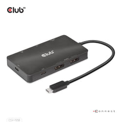 CLUB3D CSV-1598 replicatore di porte e docking station per laptop USB 3.2 Gen 2 (3.1 Gen 2) Type-C Nero