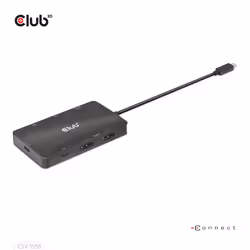 CLUB3D CSV-1598 replicatore di porte e docking station per laptop USB 3.2 Gen 2 (3.1 Gen 2) Type-C Nero