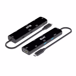 CLUB3D CSV-1599 replicatore di porte e docking station per laptop USB 3.2 Gen 1 (3.1 Gen 1) Type-C Nero