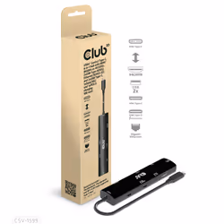 CLUB3D CSV-1599 replicatore di porte e docking station per laptop USB 3.2 Gen 1 (3.1 Gen 1) Type-C Nero - Vista aggiuntiva 5