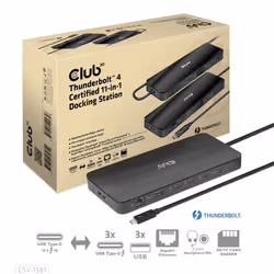 CLUB3D CSV-1581 replicatore di porte e docking station per laptop Thunderbolt 4 Nero - Vista aggiuntiva 7