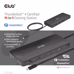 CLUB3D CSV-1581 replicatore di porte e docking station per laptop Thunderbolt 4 Nero - Vista aggiuntiva 8