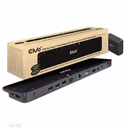 CLUB3D USB Gen1 Type-C Triple Display DP1.4 Alt mode Smart PD3.0 Charging Dock with 100 Watt Power Supply, Docking, USB 3.2 G ...
