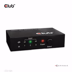 CLUB3D 3 to 1 HDMI 8K60Hz Switch switch per keyboard-video-mouse (kvm) Nero - Vista aggiuntiva 5