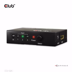 CLUB3D 3 to 1 HDMI 8K60Hz Switch switch per keyboard-video-mouse (kvm) Nero - Vista aggiuntiva 6
